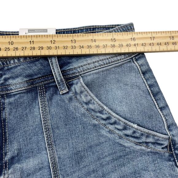 Time and Tru Womens Size 14 Utility Slim High Rise Denim Blue Jeans Medium Wash - Picture 10 of 13